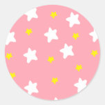 Happy Stars Pink Sticker
