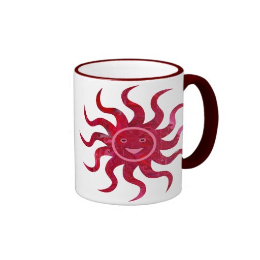 Happy Sun Face Design Mug