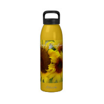 "Happy Sunflowers" Water Bottles