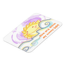 Happy sunrise smile premium magnet