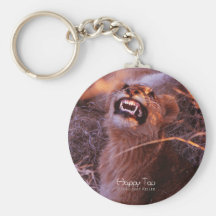 Happy Tau, Smiling Lion Cub Keychains
