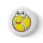 Happy Tennis Ball Smiling Pinback Buttons