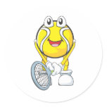 Happy Tennis Ball Sticker