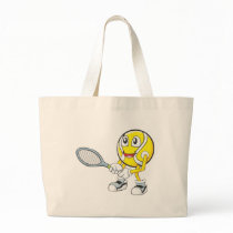 Happy Tennis Player Canvas Bag