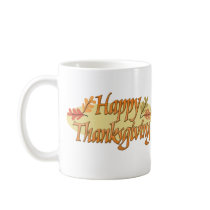 Happy Thanksgiving Autumn Leaves Coffee Mugs
