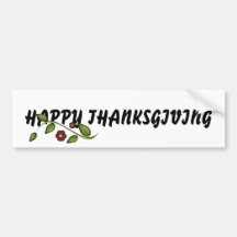 Happy Thanksgiving Bumper Sticker