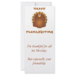 Happy Thanksgiving cartoon turkey cards rack cards