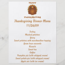 Happy Thanksgiving cartoon turkey holiday letter Flyer Design