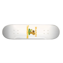 Happy Thanksgiving Chipmunk With Corn Custom Skate Board
