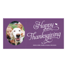 Happy Thanksgiving Custom Photo Card
