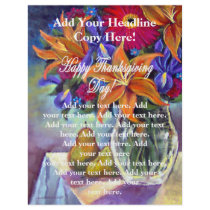 Happy Thanksgiving Day Flowers & Pears Flyers