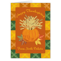 Happy Thanksgiving From North Dakota Cards