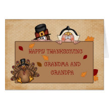 Happy Thanksgiving Grandparents Greeting Card