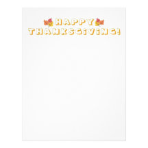 HAPPY THANKSGIVING LETTERHEAD TEMPLATE