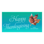 Happy Thanksgiving Maple Leaf Photo Card