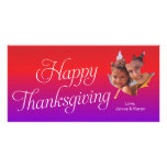 Happy Thanksgiving Maple Leaf Photo Card photo cards