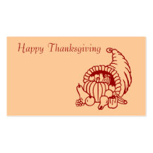 Happy Thanksgiving, Placecards Business Card