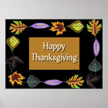 Happy Thanksgiving Poster
