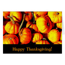 happy thanksgiving pumpkin greeting card