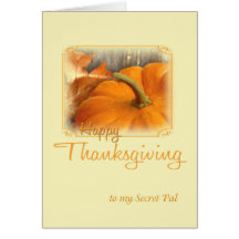 Happy Thanksgiving Secret Pal Greeting Cards