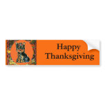 Happy Thanksgiving Yorkie Poo bumper stickers