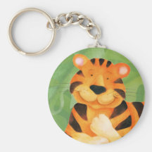 Happy tiger keychain/keyring
