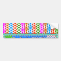 Happy Times : Feminine Energy Pattern Bumper Sticker