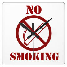 Happy to be Smoke Free Wall Clock