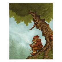 happy tree fantasy photo print