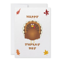 Happy Turkey day Thanksgiving Custom Invite