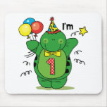 Happy Turtle 1st Birthday Mousepad