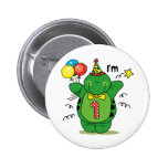 Happy Turtle 1st Birthday Pinback Buttons