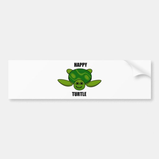 Happy turtle bumper sticker