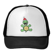 Happy Turtle Christmas Trucker Hats