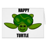 Happy turtle greeting card