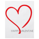 Happy valentine with red heart flyers