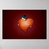 Happy Valentine's Day: A Girl In Love Print