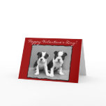 Happy Valentine's Day Boston Terrier Greeting Card