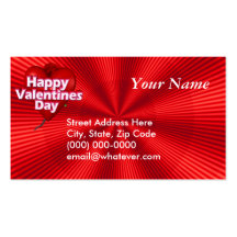 Happy Valentines Day Business Card Templates