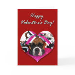 Happy Valentines Day Cheerleader boxer Card