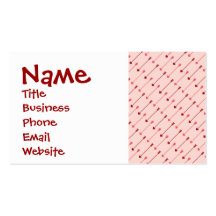 Happy Valentine's Day Cupid's Arrows Pink Red Business Card Template