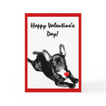 Happy Valentine's Day French Bulldog greeting card