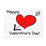 Happy Valentine's Day Funny Red Heart Template Pos postcards