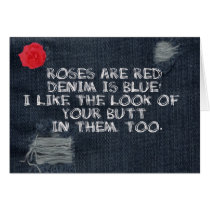 Happy Valentine's Day Humour Adult Sexy Jeans Card