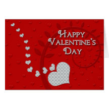 Happy Valentine's Day - Jewel Hearts Greeting Card