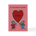 Happy Valentine's day mice for grandparents Greeting Cards