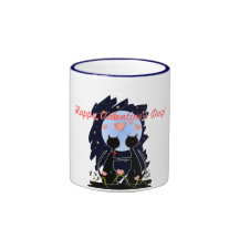 Happy Valentine's Day mug with cats