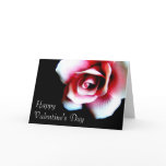 Happy Valentine's Day Pink Rose Greeting Card