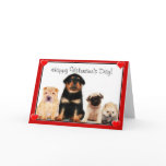 Happy Valentine's Day puppies Greeting Card