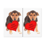 Happy Valentine's Day Puppy Postcard